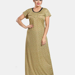 Be You Floral Printed Satin Maternity Maxi Sweat Nightdress
