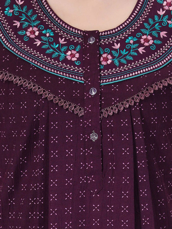 Be You Embroidered Maxi Nightdress
