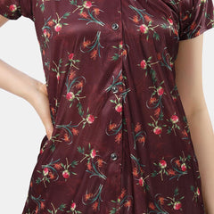 Be You Printed Satin Shirt & Pyjama Night suit