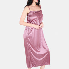 Be You Floral Lace Shoulder Straps Satin Maxi Nightdress With Robe