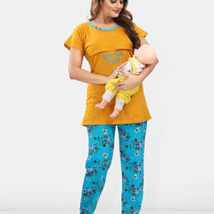 Be You Floral Printed Maternity Night Suit