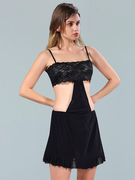Be You Black Net Baby Doll