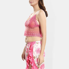 Be You Self Design Shoulder Strap Satin Nightdress