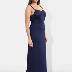 Be You Shoulder Straps Cotton Lace Maxi Nightdress
