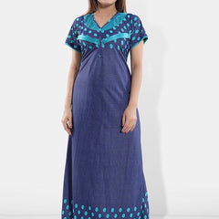 Be You Printed Maternity Satin Maxi Nightdress