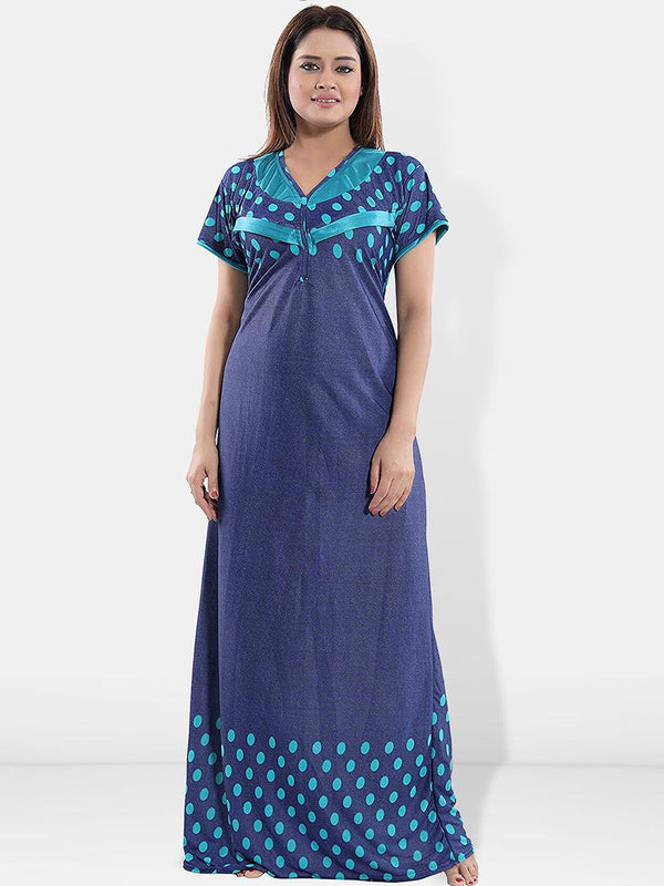Be You Printed Maternity Satin Maxi Nightdress
