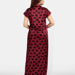 Be You Women Printed Maxi Nightdress Set