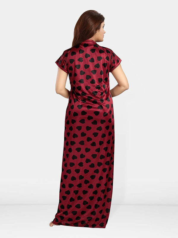 Be You Women Printed Maxi Nightdress Set
