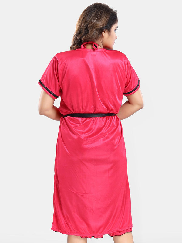 Be You Satin Wrap Nightdress With Robe