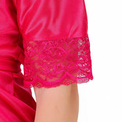 Be You Satin Lingerie Set With Robe BUF-3-PCS-SET-2250-L