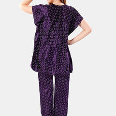 Be You Geometric Printed Satin Night Suit
