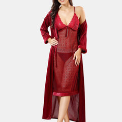 Be You Self Design Nightdress With Robe