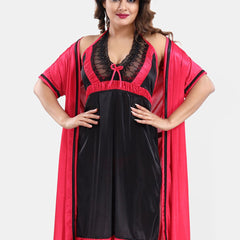 Be You Satin Wrap Nightdress With Robe
