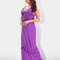 Be You 6 Pieces Satin Maxi Nightdress Set With Robe And Lingerie Set