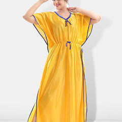 Be You V-Neck Satin Maxi Kaftan Nightdress