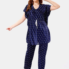 Be You Conversational Printed Satin Night Suit