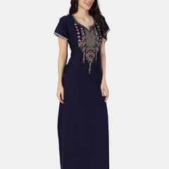 Be You Floral Embroidered Maxi Nightdress