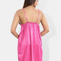 Be You Sleeveless Net Nightdress With Robe