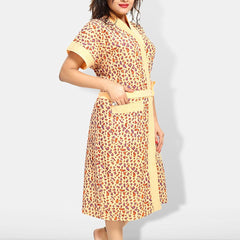 Be You Women Printed Cotton Anti-bacterial Super Soft Bath Robe With Belt