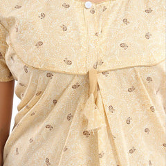 Be You Ethnic Motifs Printed Maternity Maxi Nightdress