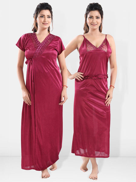 Be You Satin Maxi Nightdress With Robe