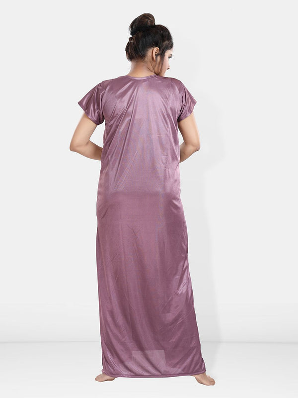 Be You Maxi Satin Wrap Nightdress With Robe
