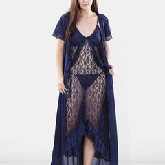 Be You Satin Wrap Nightdress With Robe