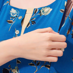 Be You Floral Printed Round Neck Maternity A-Line Kurta