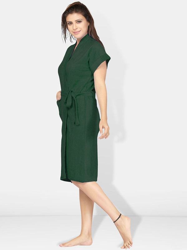 Be You Women Cotton Anti-bacterial Super Soft Bath Robe With Belt