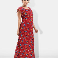 Be You Floral Printed Satin Maxi Nightdress
