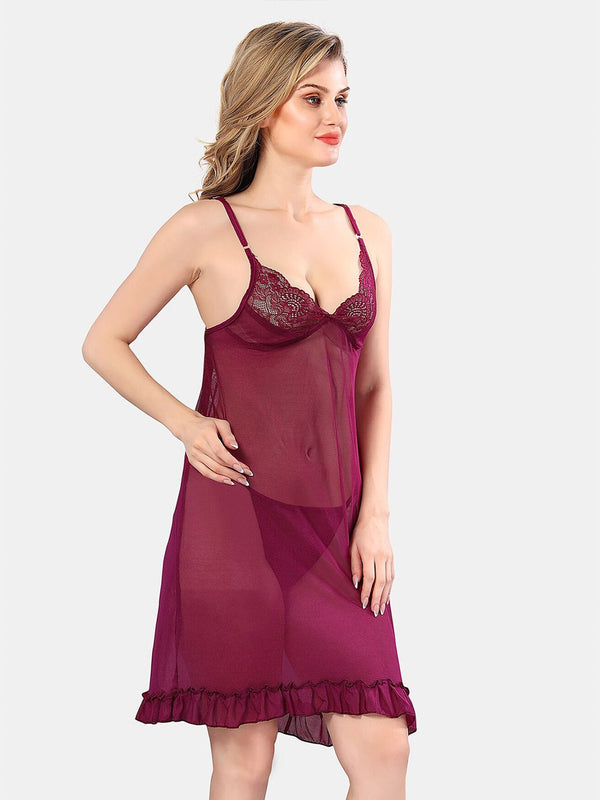 Be You Self Design Net Shoulder Straps Baby Doll