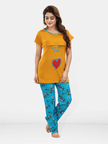 Be You Floral Printed Maternity Night Suit