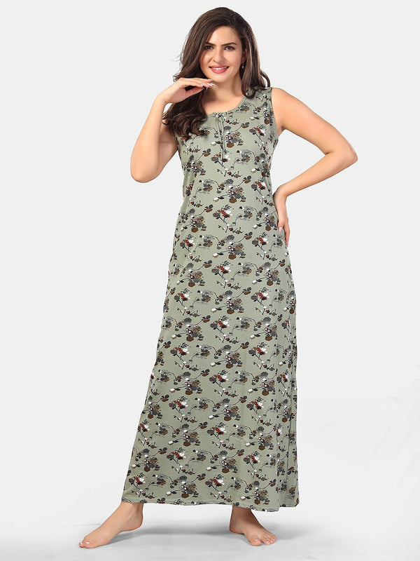 Be You Floral Printed Maxi Nightdress