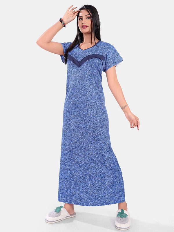 Be You Printed Satin Maternity Maxi Nightdress