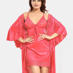 Be You Women Solid Above Knee Nightdress