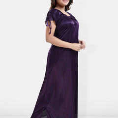 Be You V-Neck Satin Maxi Sweat Nightdress