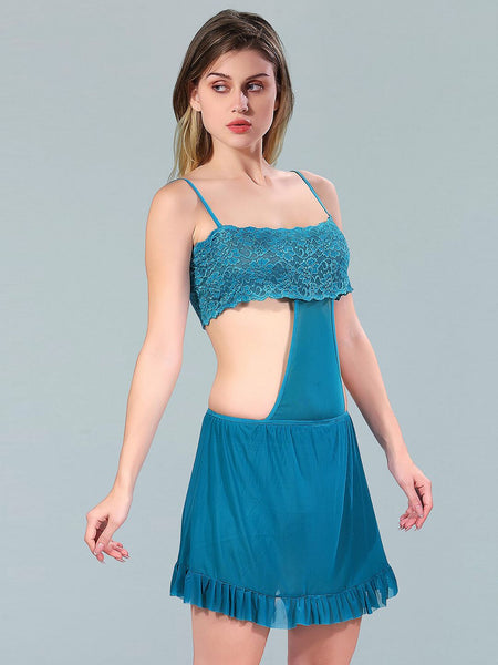 Be You Teal Net Baby Doll