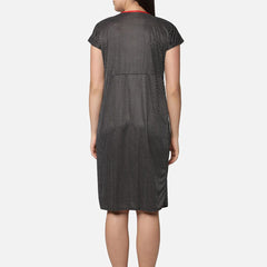 Be You Black Printed Nightdress