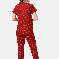 Be You Floral Printed Night Suit