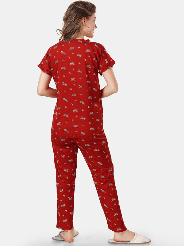 Be You Floral Printed Night Suit