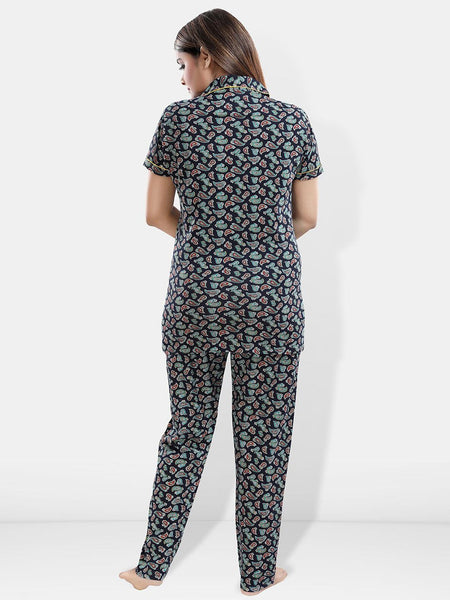 Be You Ethnic Motifs Printed Shirt With Pyjamas