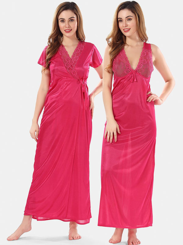 Be You Satin Maxi Nightdress With Robe