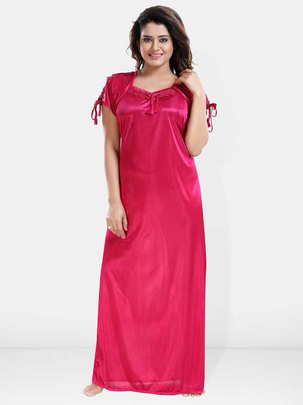 Be You V-Neck Satin Maxi Nightdress