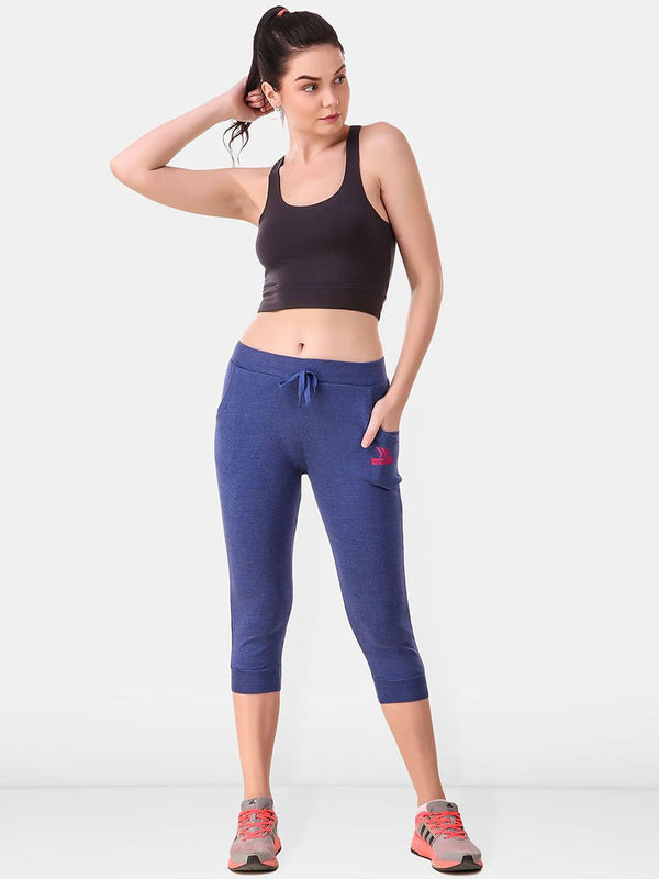 Be You Women Solid Cotton Three-Fourth Length Tights