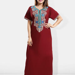 Be You Embroidered Maxi Nightdress