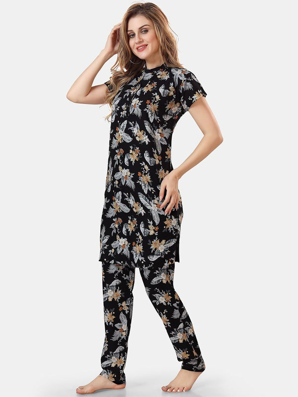 Be You Floral Printed Night Suit