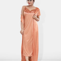 Be You Maxi Satin Wrap Nightdress With Robe