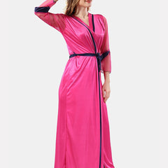 Be You Shoulder Strap Satin Maxi Nightdress With Robe