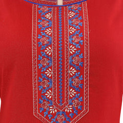 Be You Red Embroidered Maxi Nightdress