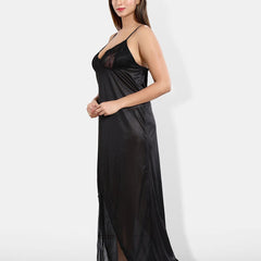 Be You V-Neck Maxi Satin Wrap Nightdress With Robe